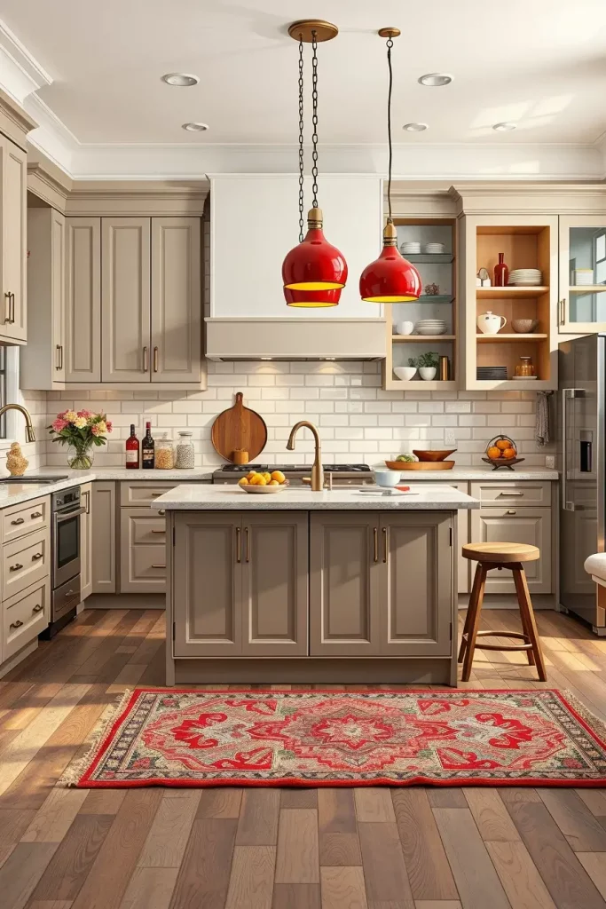 Chili-red pendant lighting