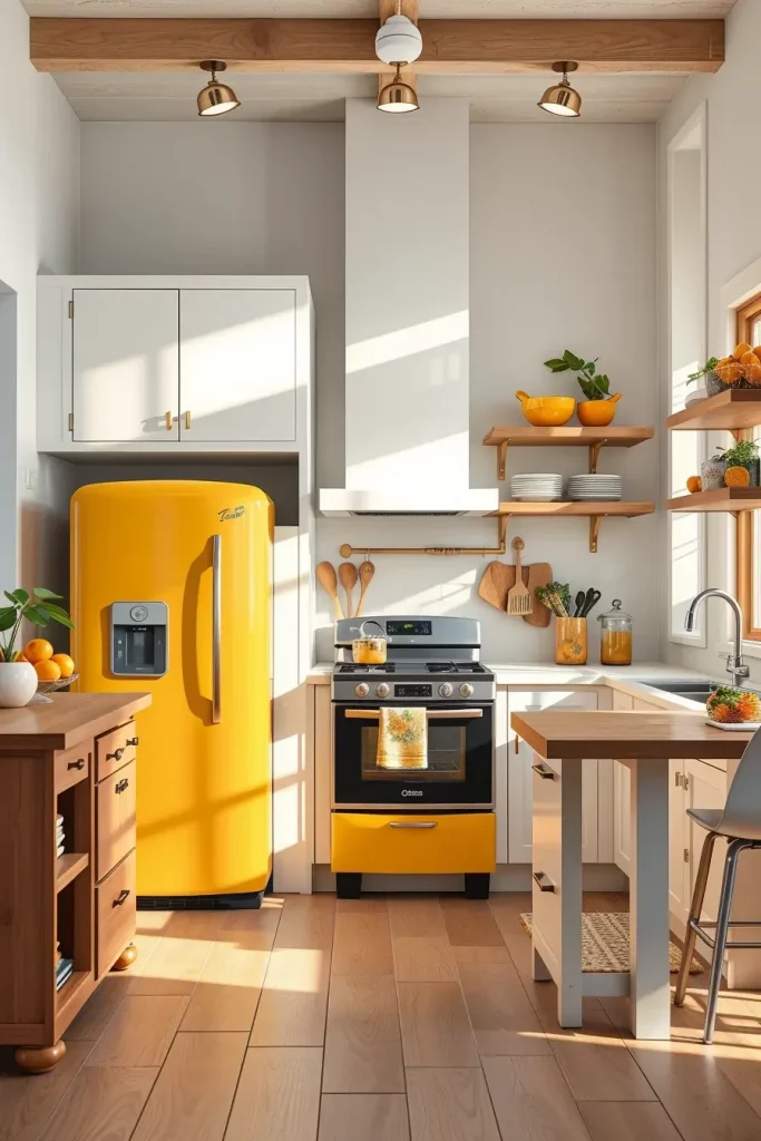 Mango yellow kitchen appliances