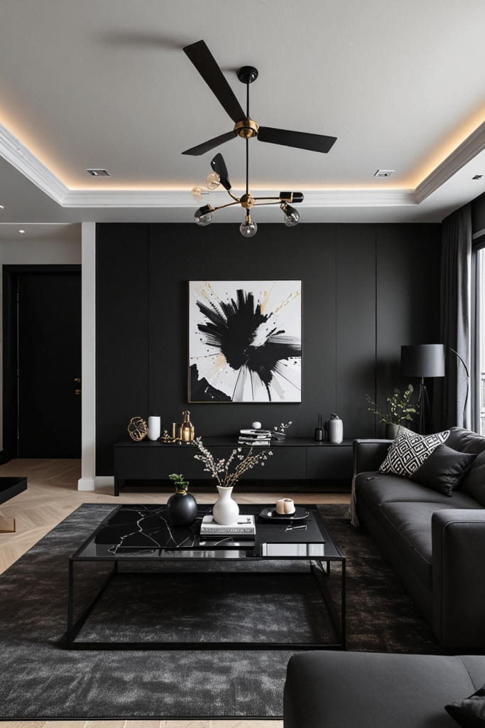 Contrasting coffee table