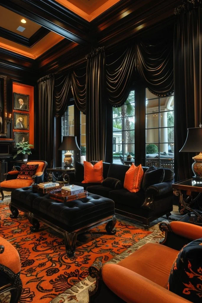 Heavy Black Velvet Curtains