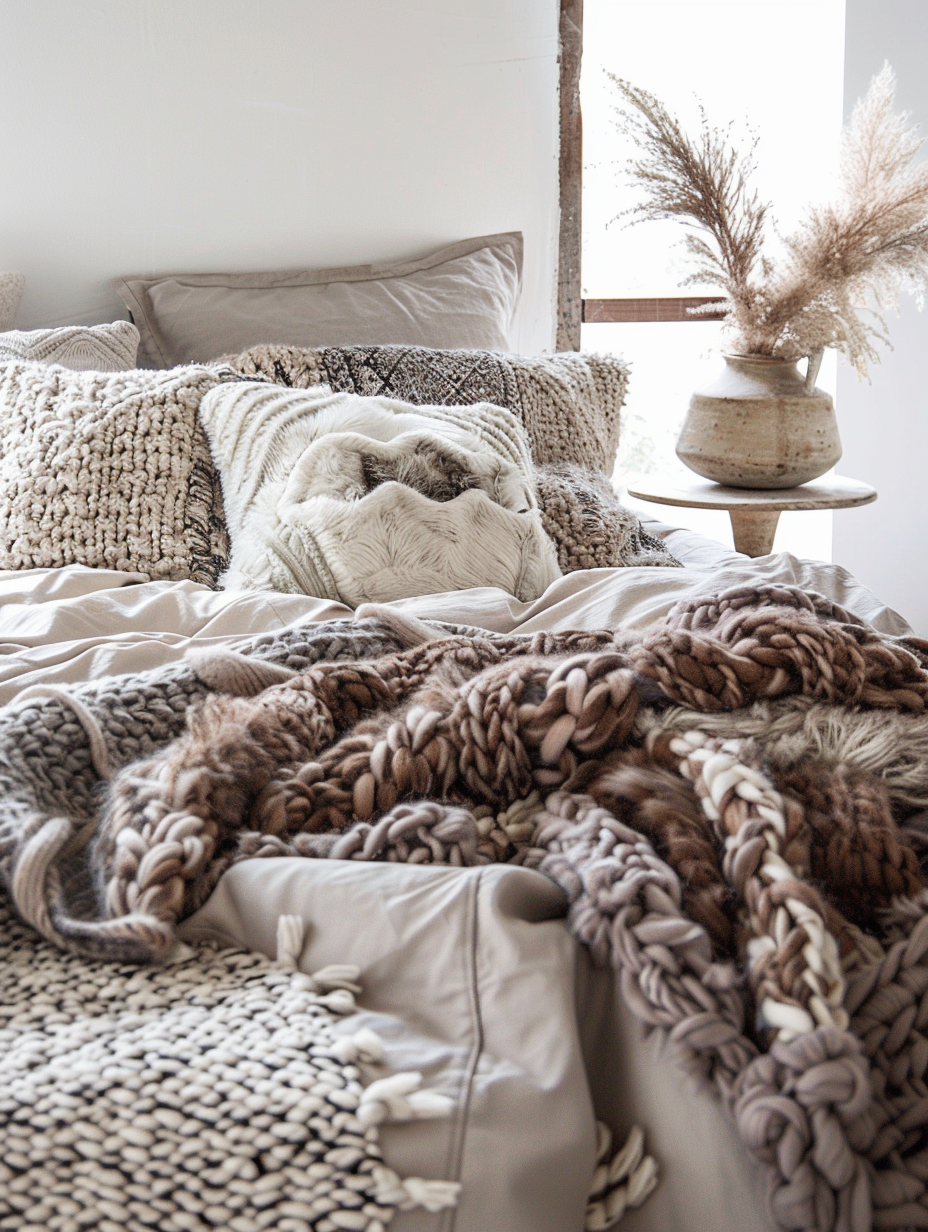 Textured Throws and Blankets