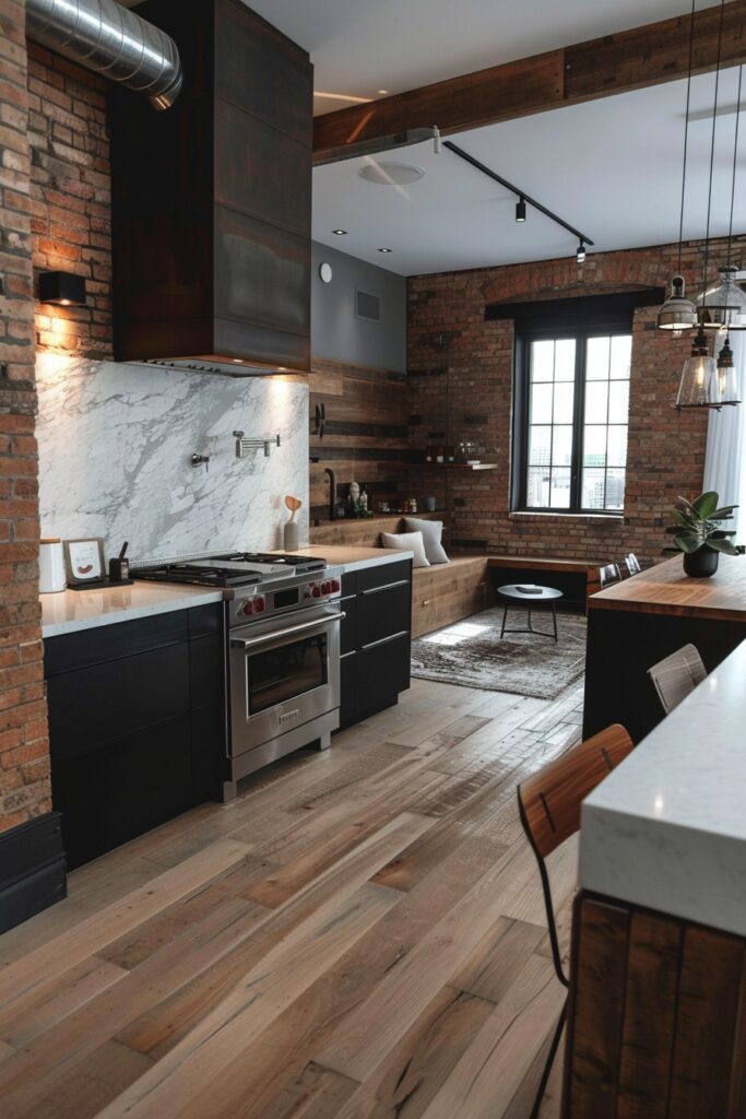 Exposed Brick Kitchens