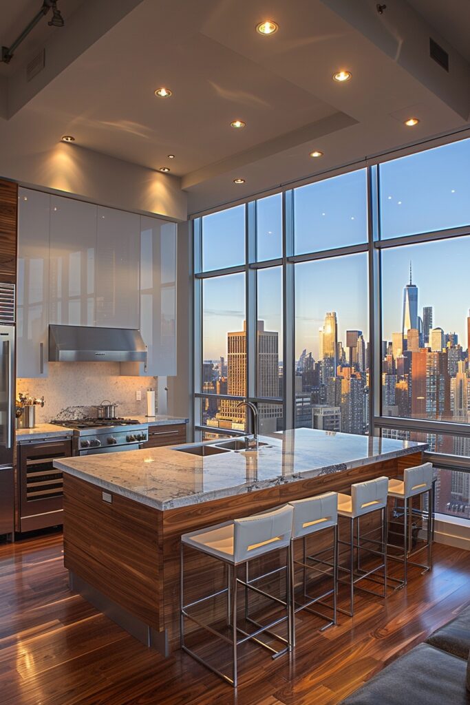 High-Rise City View Kitchens