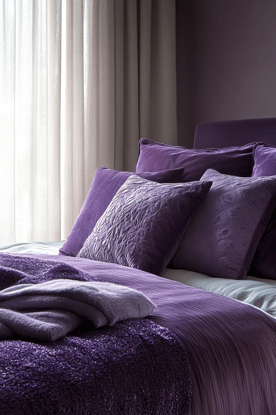 Smoky Purple Bedroom