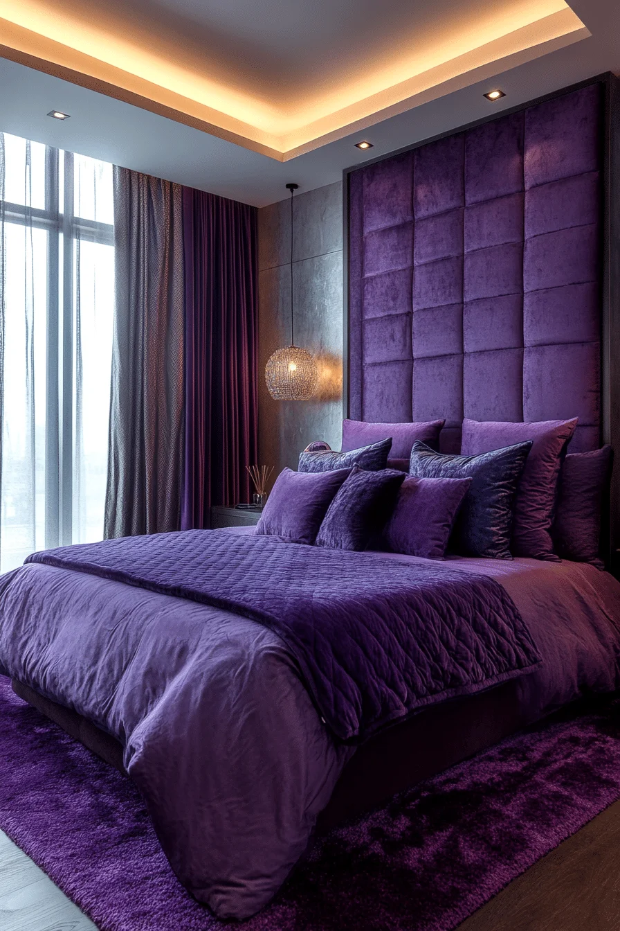 Posh Purple Bedroom