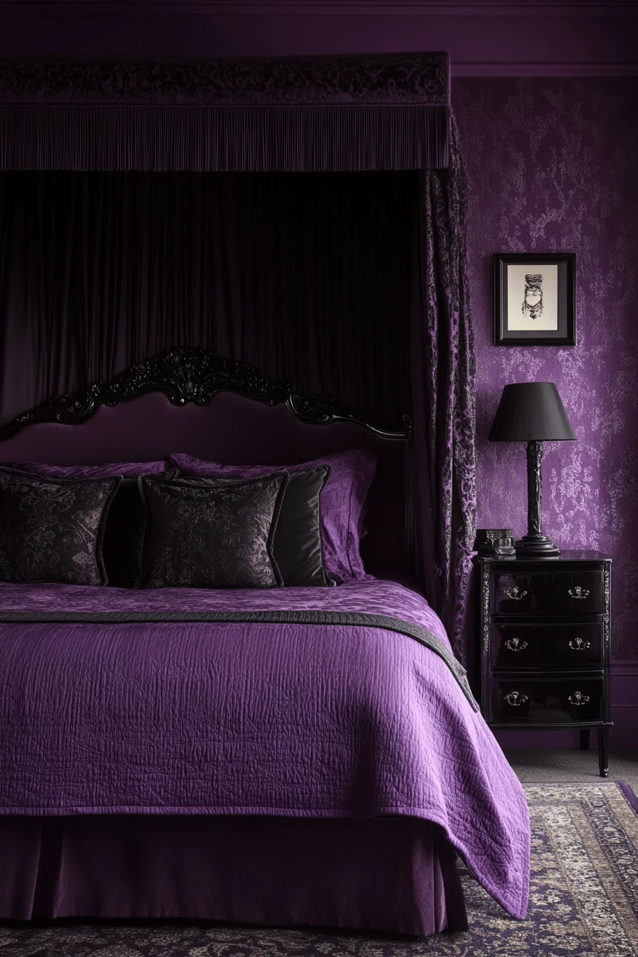 Royal Purple Bedroom