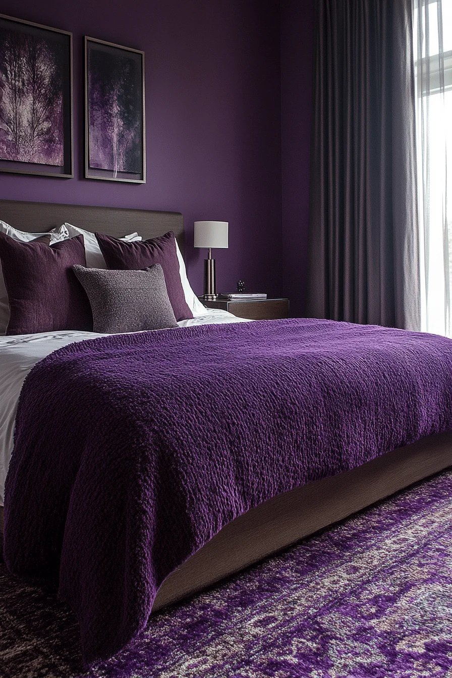 Eggplant Purple Bedroom
