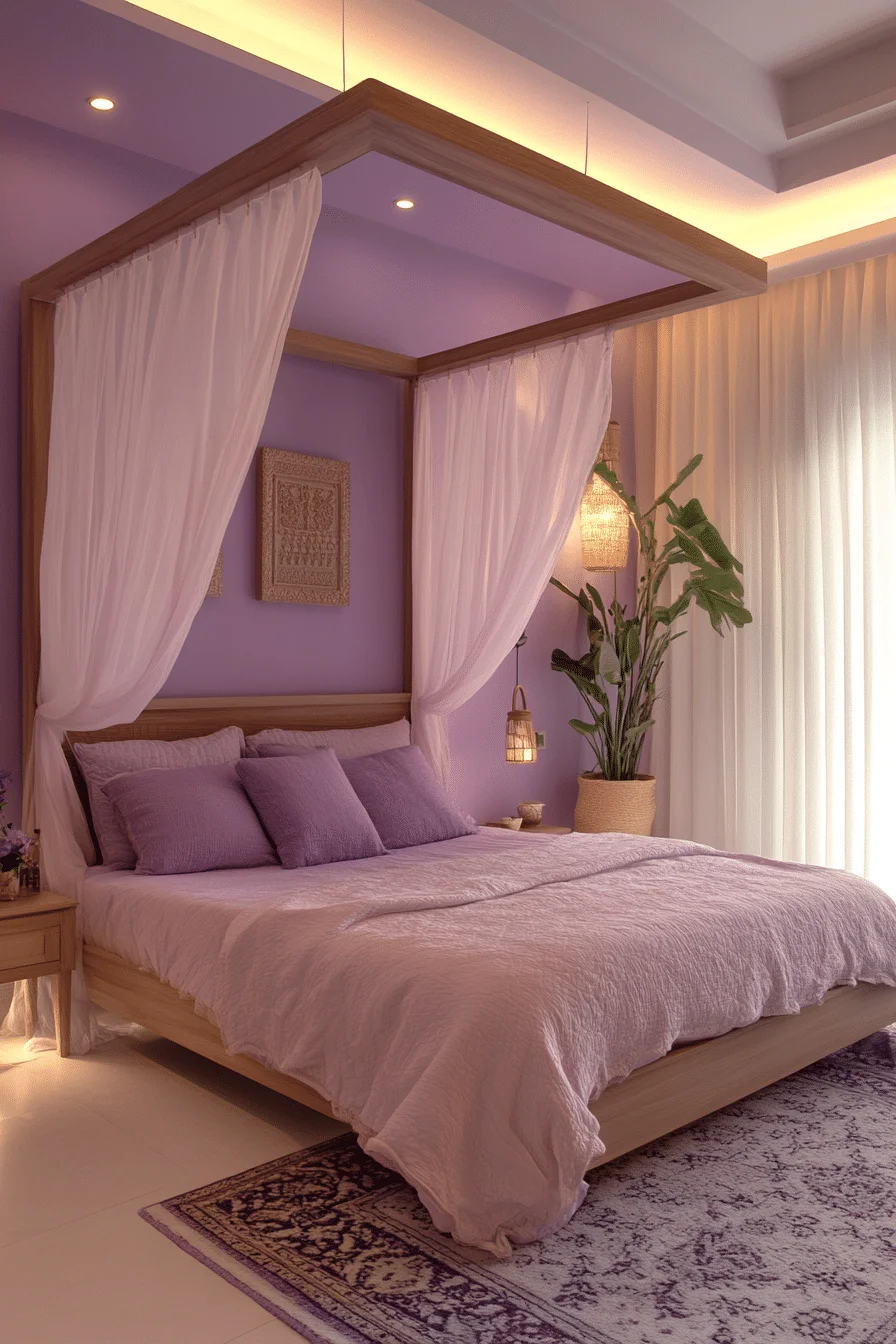 Cool Mauve Bedroom