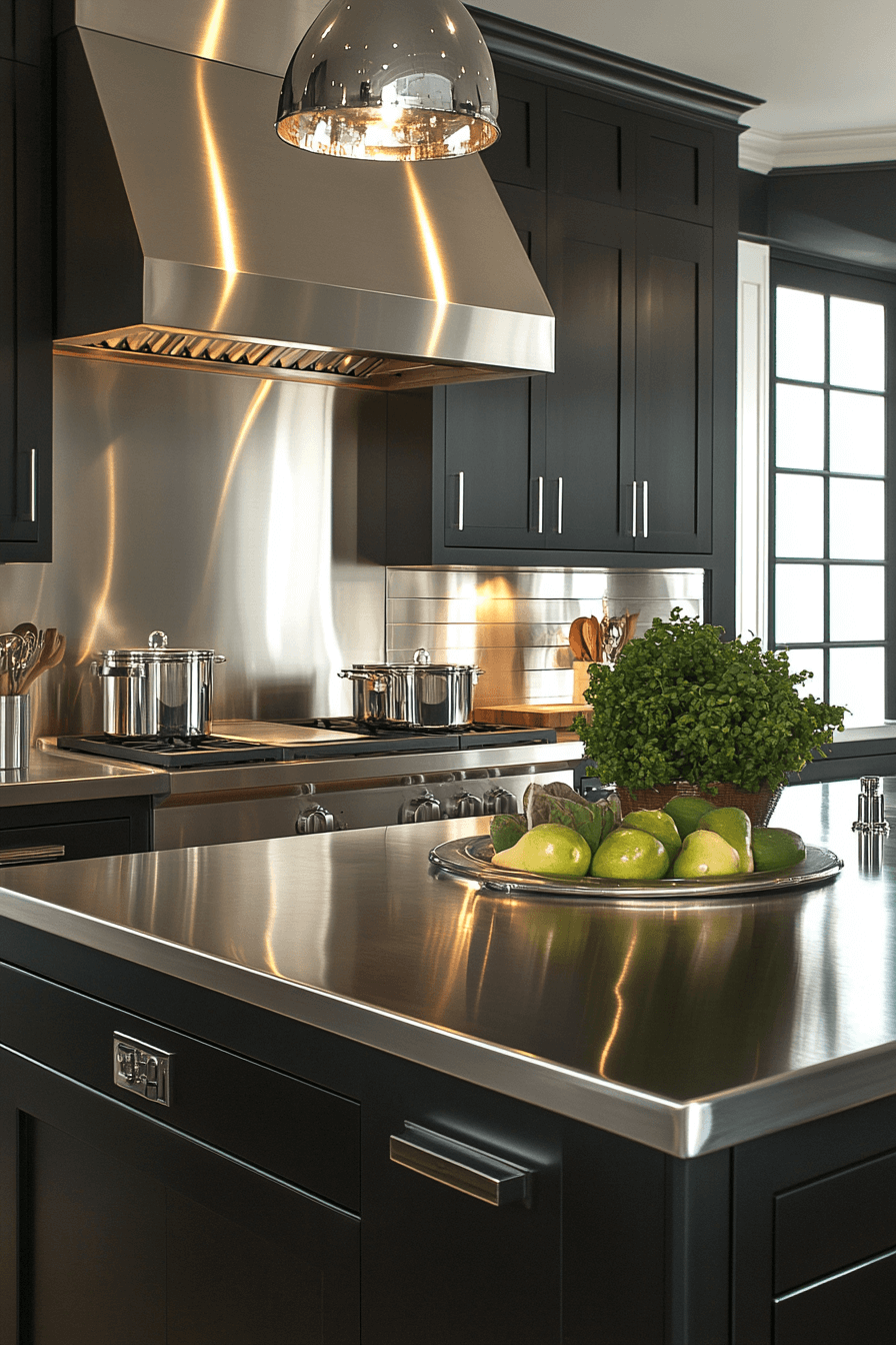 stainless steel kitchen countertops