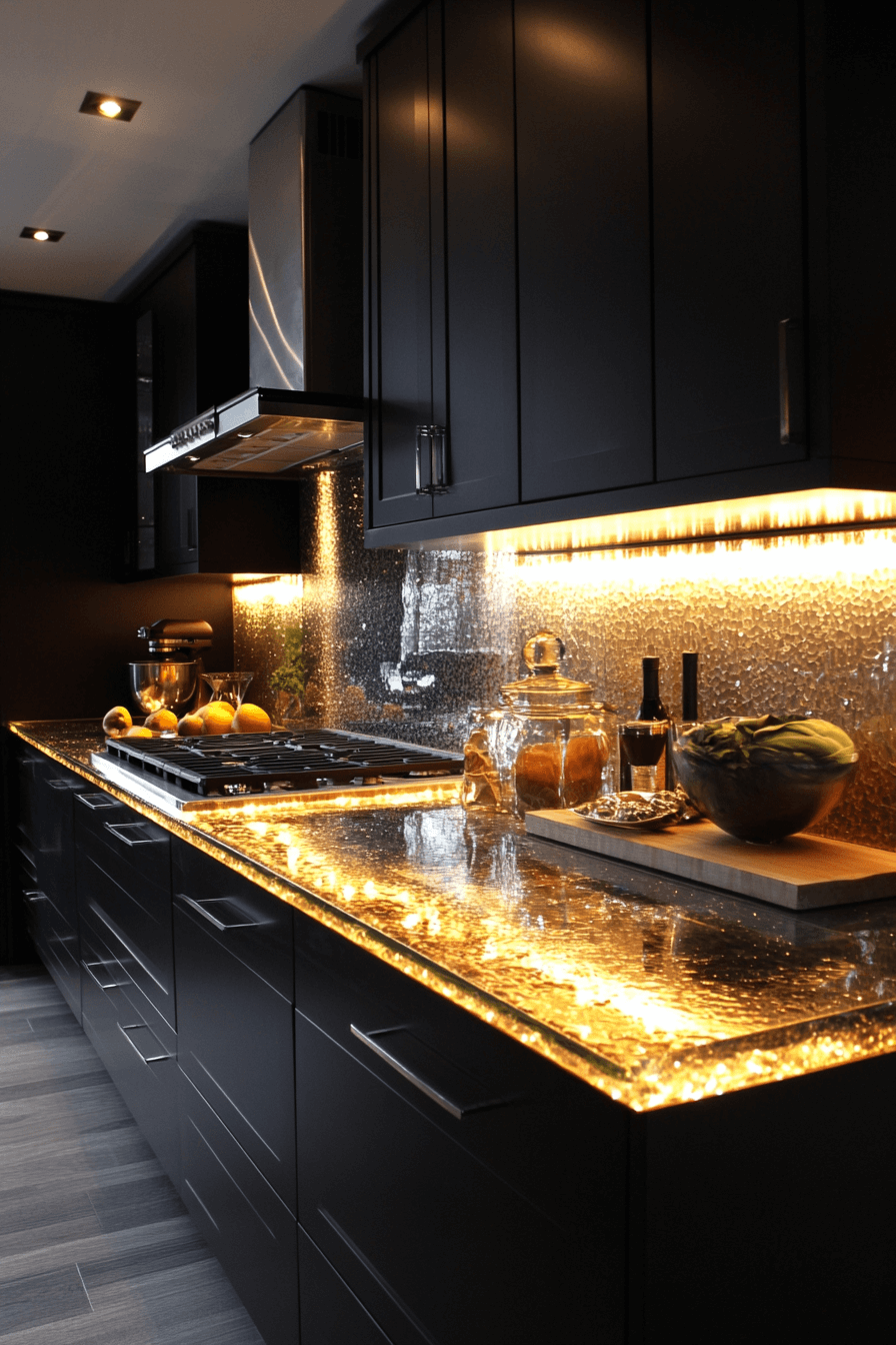 glass kitchen countertops