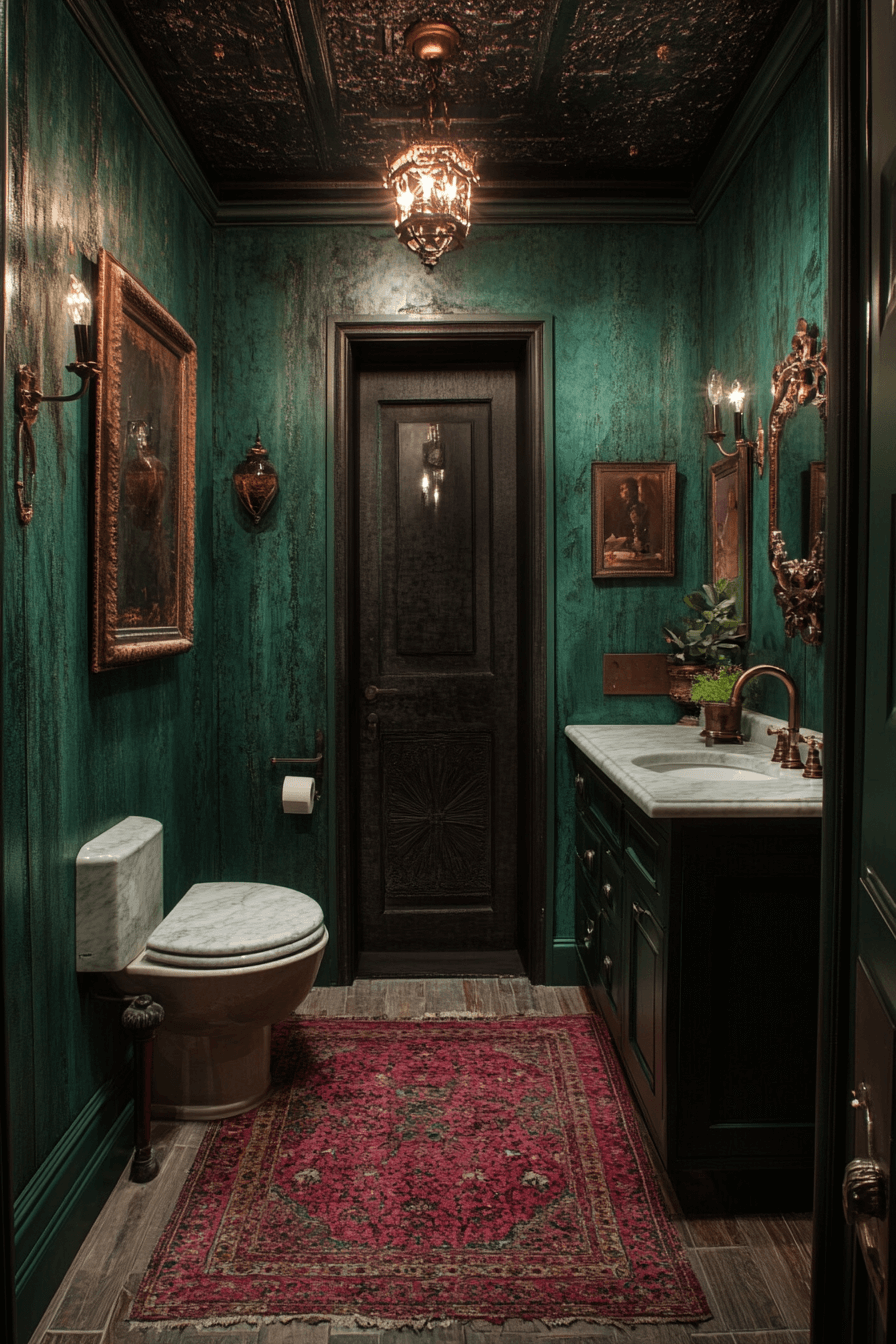moody powder room