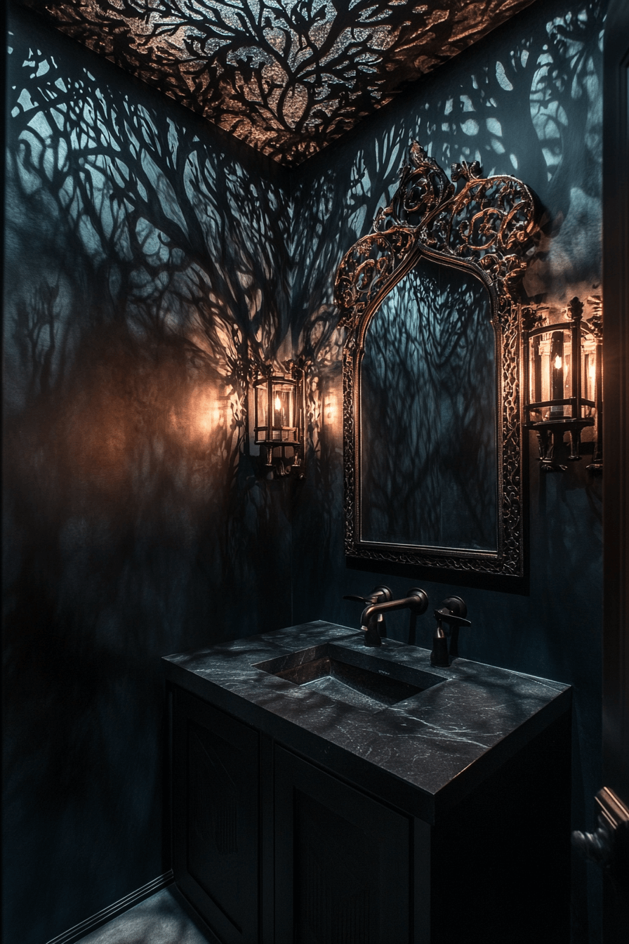 moody powder room