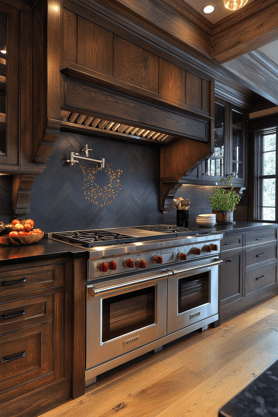 roasted red oak kitchen cabinets