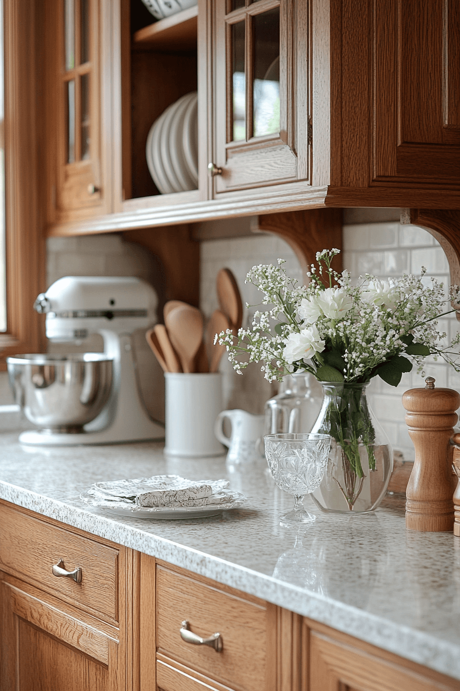 ruddy red oak kitchen cabinets