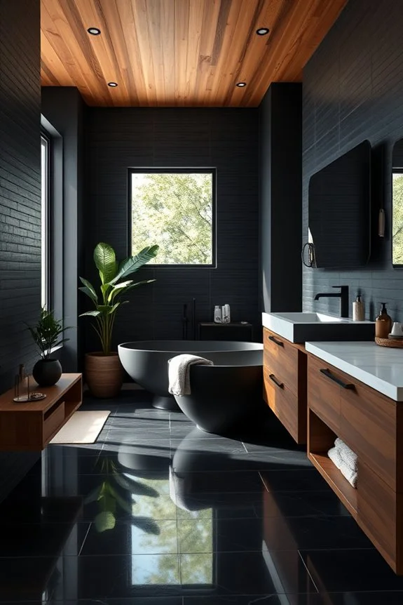 modern black wood elegance