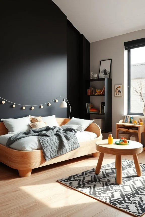 playful black wood decor