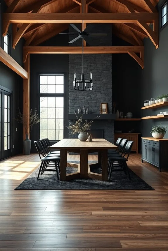 rustic black and wood elegance