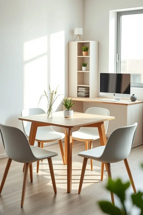 serene minimalist home office