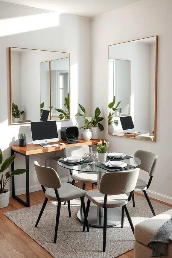 mirrors enhance space illusion