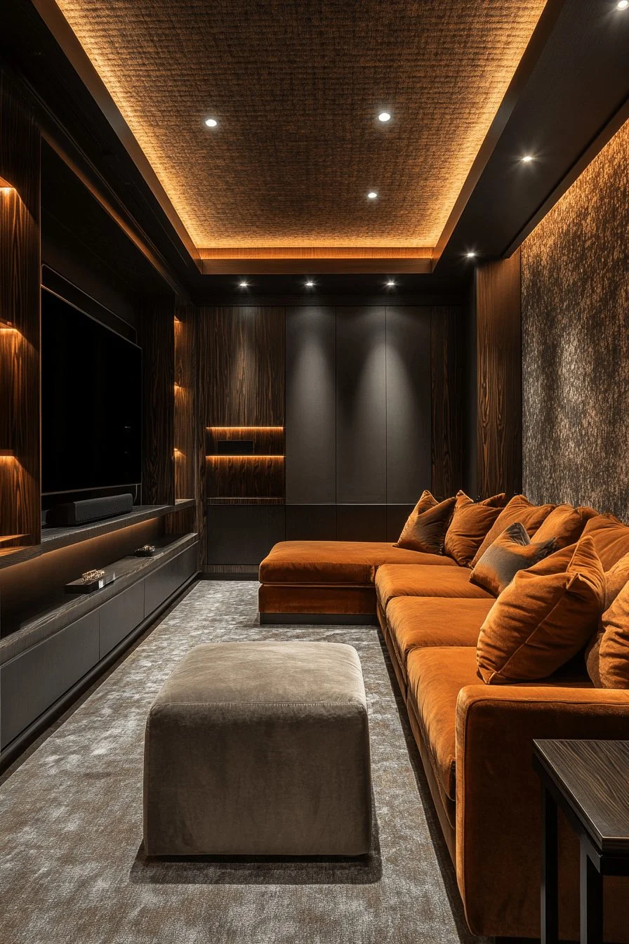 29 Contemporary Interior Ideas to Create a Sophisticated Atmosphere 5 Advanced Media Lounge