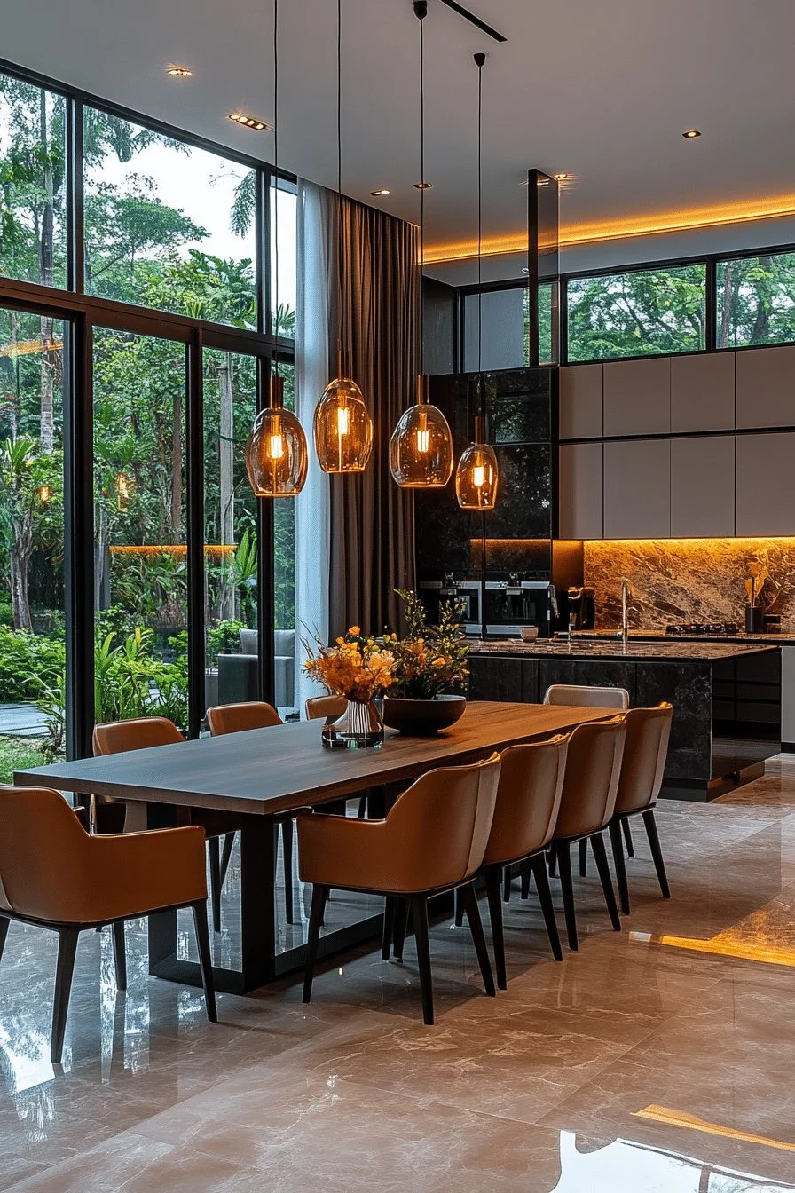 29 Contemporary Interior Ideas to Create a Sophisticated Atmosphere 7 Flowing Open-Plan Dining