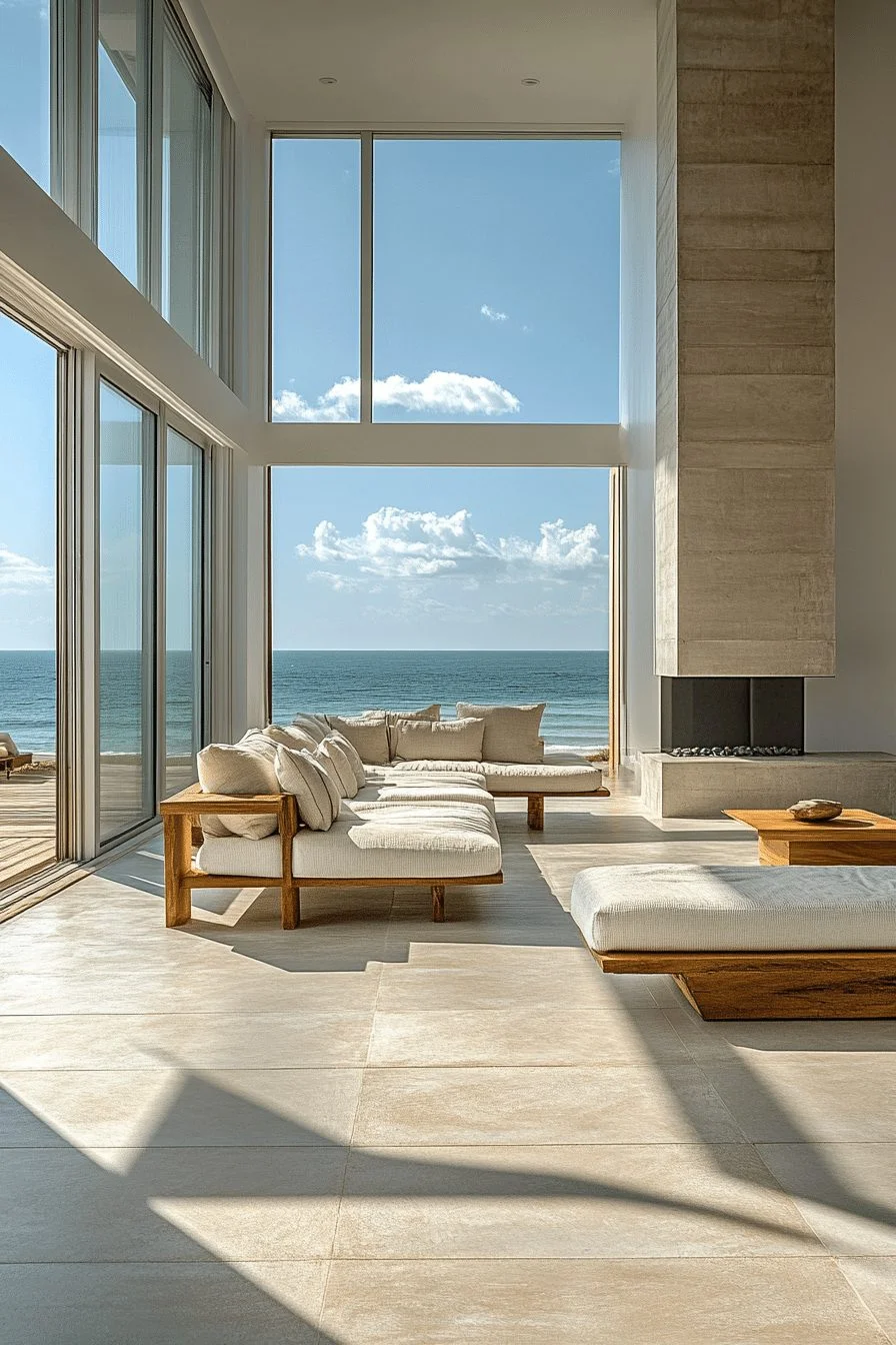 29 Contemporary Interior Ideas to Create a Sophisticated Atmosphere 9 Breezy Coastal Lounge