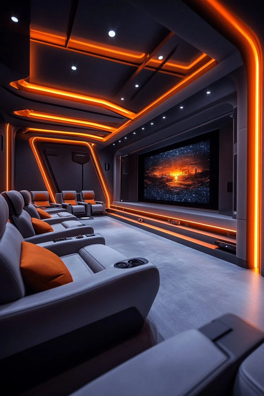 29 Contemporary Interior Ideas to Create a Sophisticated Atmosphere 17 Futuristic Home Cinema