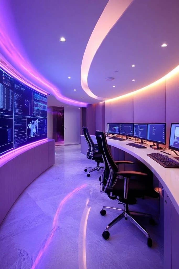 High-Tech Office Setup