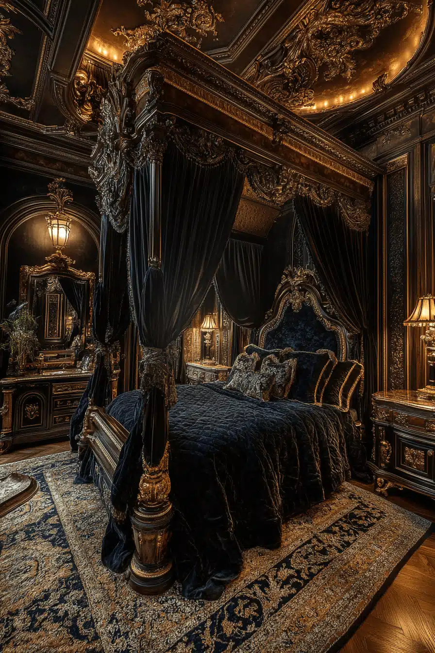 moody vintage bedroom