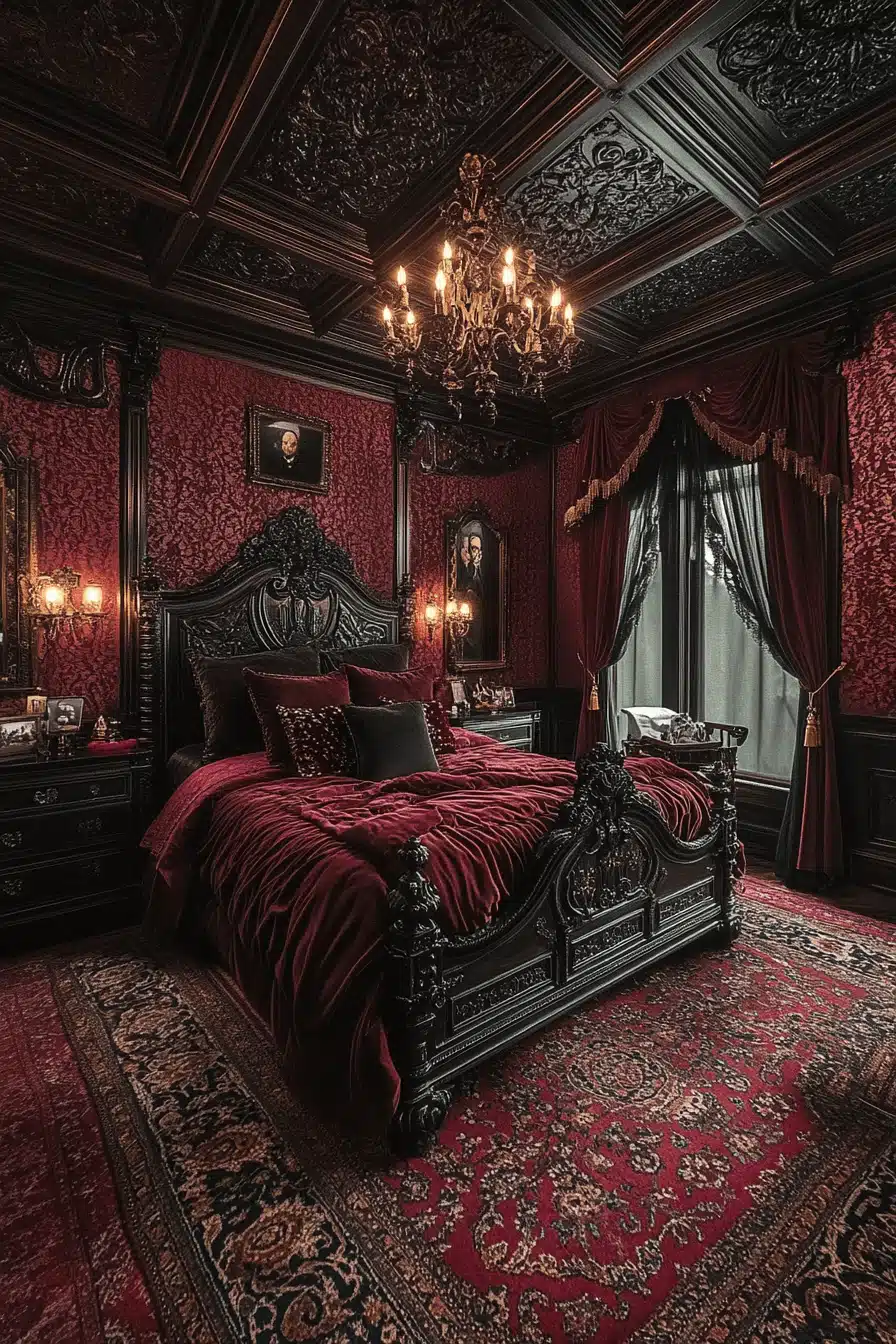 moody vintage bedroom