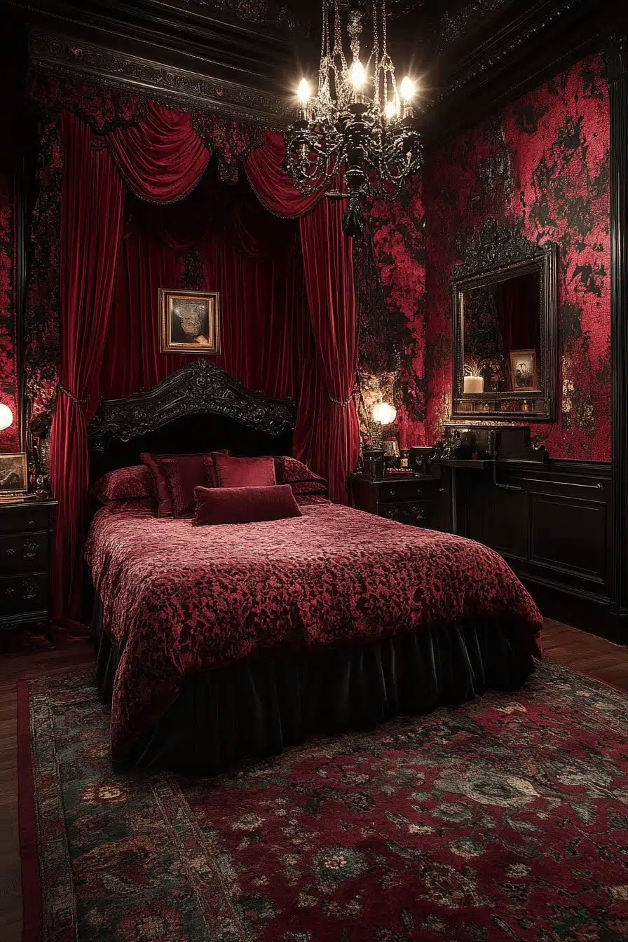 moody vintage bedroom