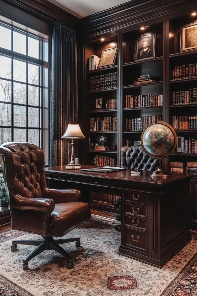 Collegiate-Inspired Home Office