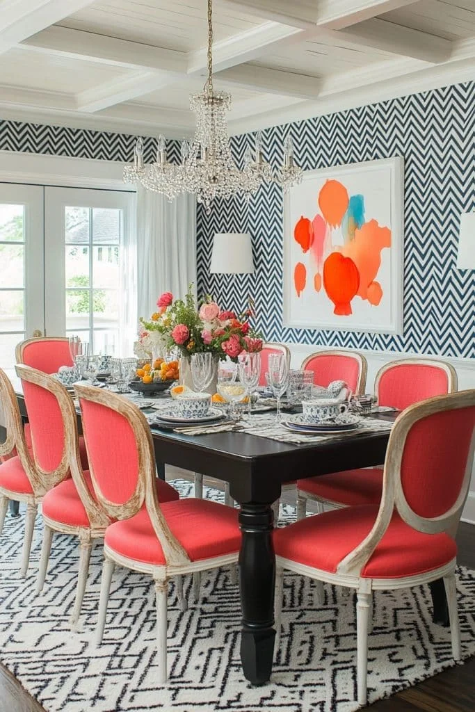 Patterned Dining Room