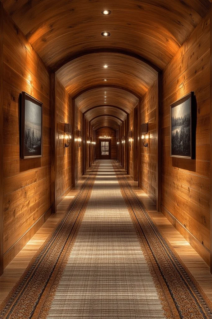 29 Log Home Decor Ideas for a Beautifully Balanced Design 22 Sophisticated Log Home Hallway