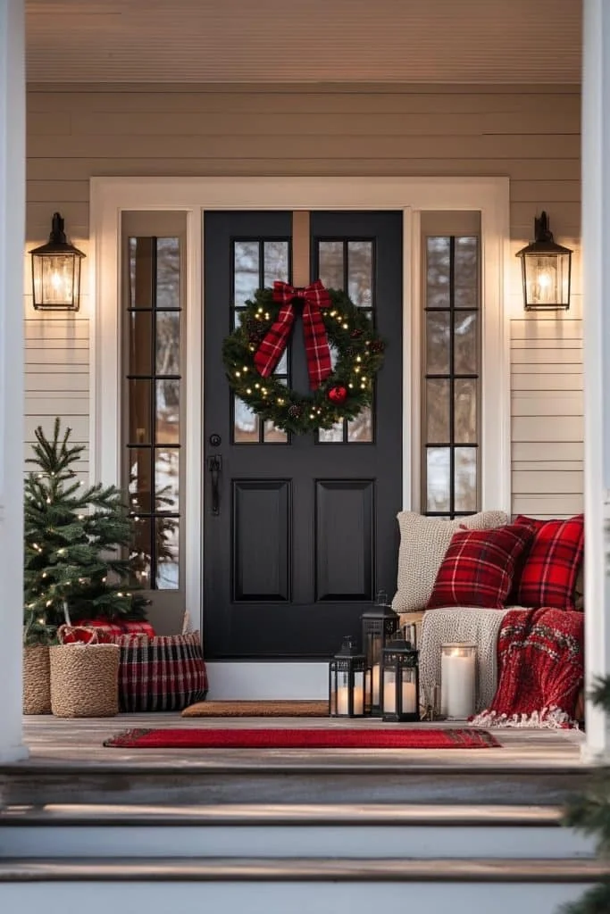 Warm and Inviting Christmas Porch Setup