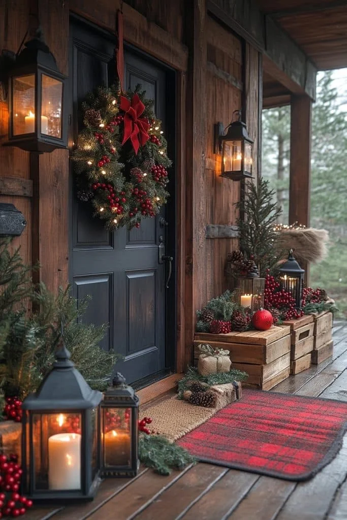 Rustic Farmhouse Christmas Porch
