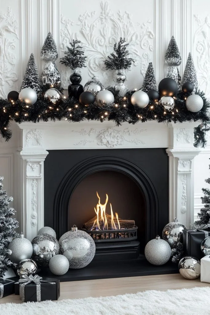 Black and White Holiday Decor