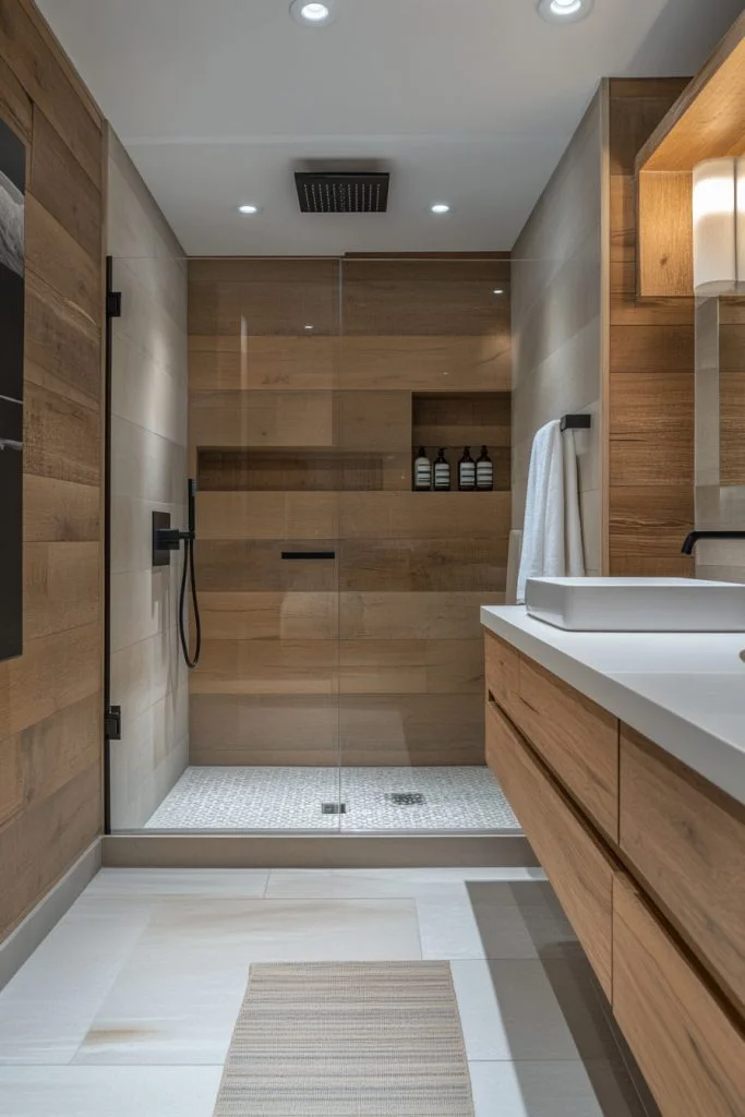 Contemporary Cabin Cleansing Room