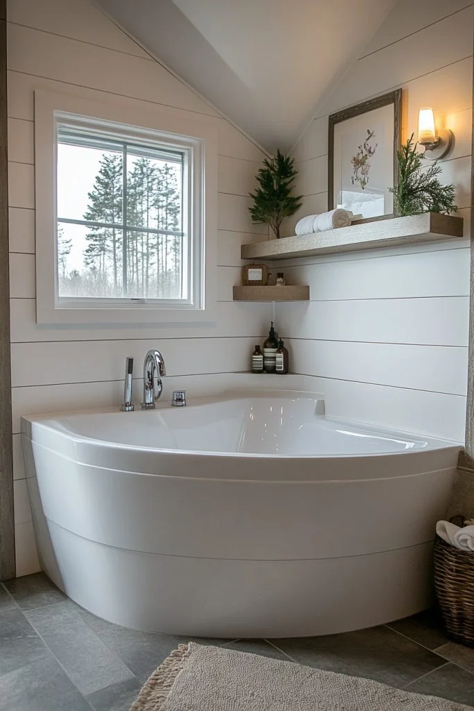 Cabin Corner Bath Space