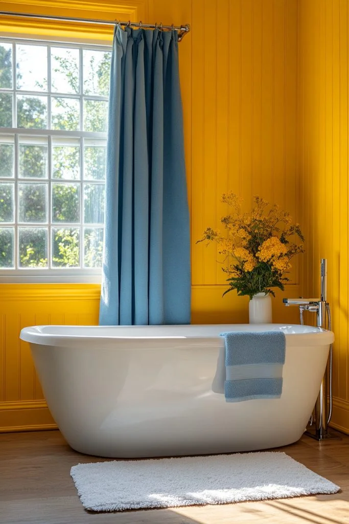 Cheerful Yellow and Serene Blue Combination