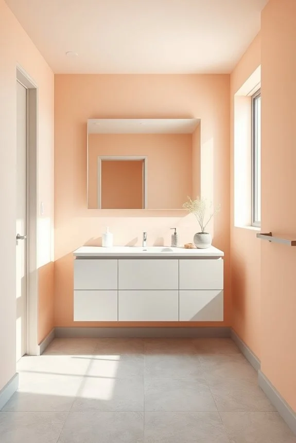 serene pale peach oasis