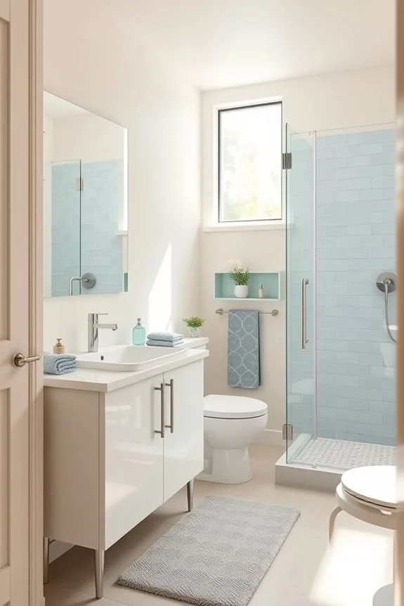 cream and dusty blue elegance