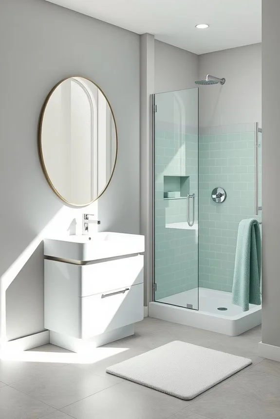 calming soft gray seafoam