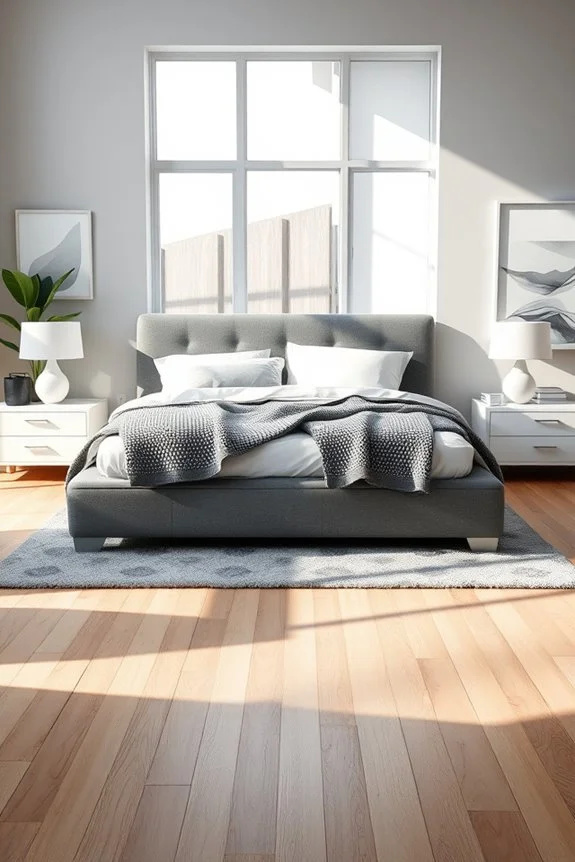 sleek contemporary grey and white