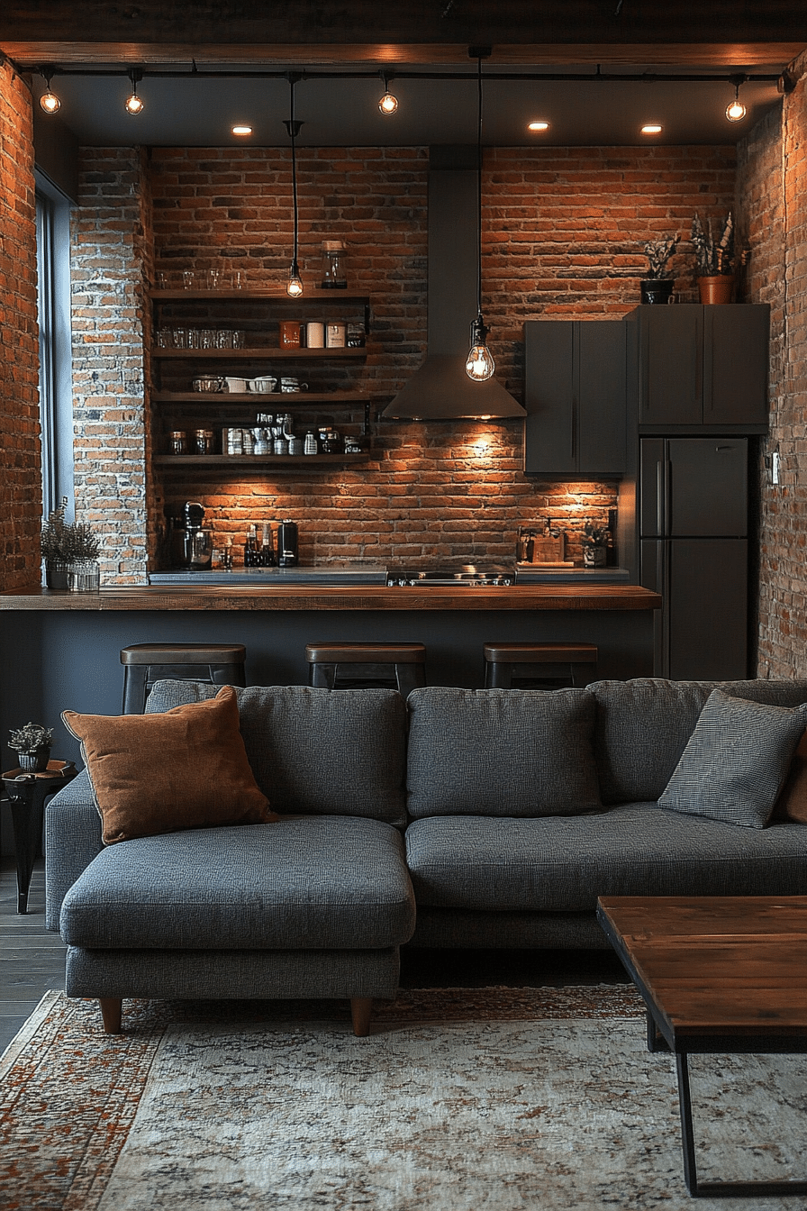 Industrial tiny condo design