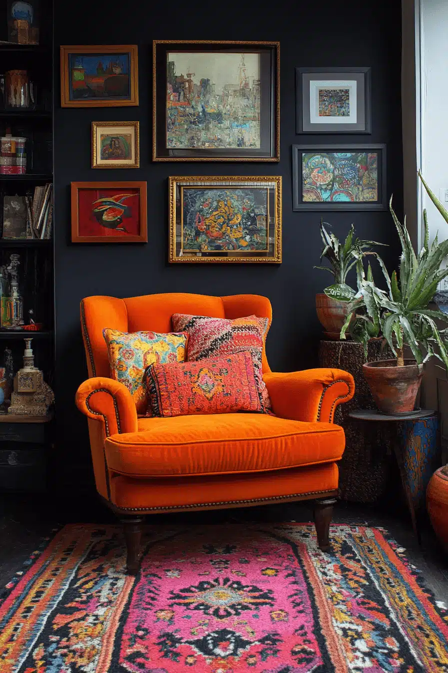 Colorful tiny condo design