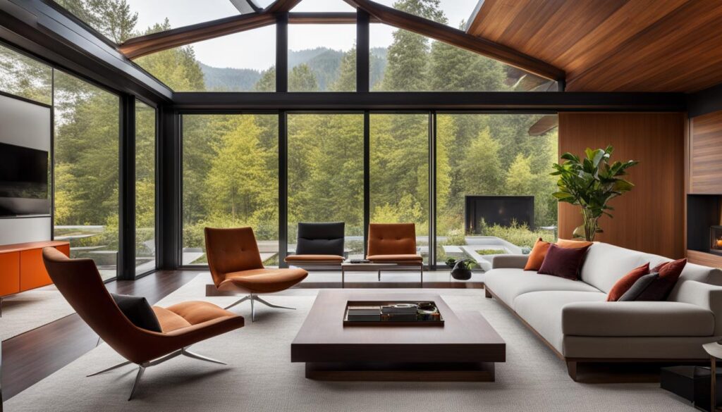 mid-century California home interior