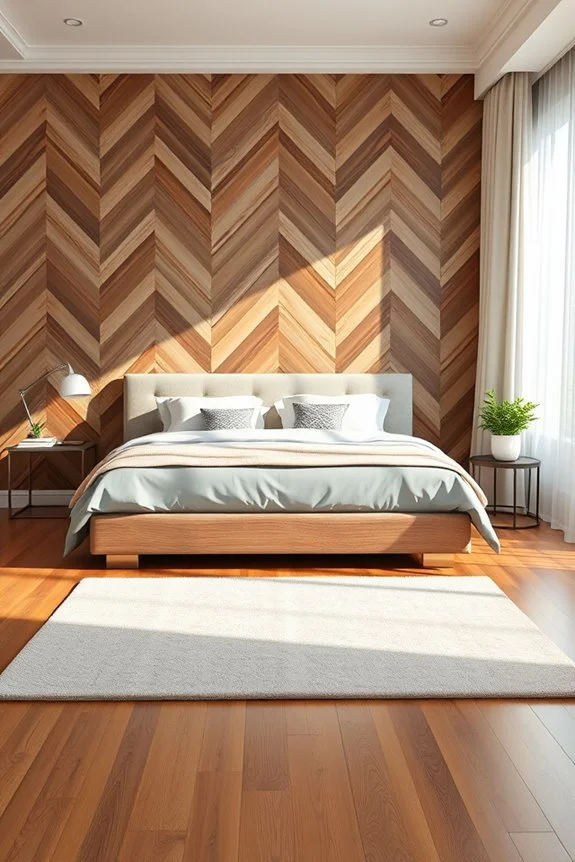 dynamic chevron wall paneling