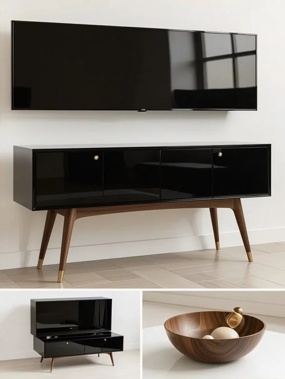 glossy mid century modern elegance