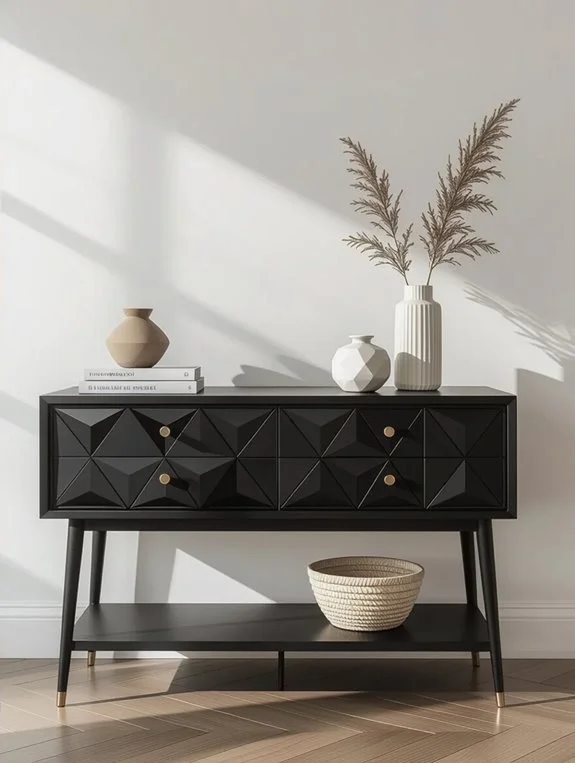 bold geometric console styling